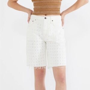 ETICA DENIM Narin Relaxed Long Short White Laser Vortex - SIZE 25 - NWT